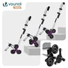 Chariot de courses pliable monte escalier aluminium gris - voonot.com