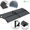 Auvent de porte marquise 200x80 cm en Polycarbonate anti UV Anthracite - voonot.com