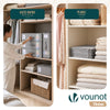 Lot de 6 Sacs de Rangement Drap de Lit Pliable 38,5x33x12cm Gris - voonot.com