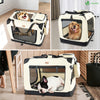 Sac transport pliable chien chat caisse cage portable 70x52x52cm beige - voonot.com