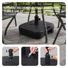 Pied de parasol sable et eau pour mat 38/48mm 22L HDPE noir - voonot.com
