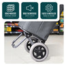 Chariot de courses 2 roues pliable 59L gris - voonot.com
