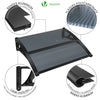 Auvent de porte marquise 100x80 cm en Polycarbonate anti UV Anthracite - voonot.com