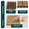 Lot de 16 dalles clipsables exterieures 30x30cm en Composite WPC Couleur bois - voonot.com