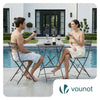 Set de Bistro en metal 1 table 2 chaises Gris - voonot.com