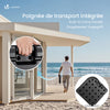Lot de 4 dalles lestage parasol HDPE 60L eau - 100kg sable noires - voonot.com