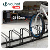 Ratelier range velo acier mural et sol 4 vélos Noir - voonot.com