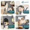Arbre a chat 155cm multi niveaux Griffoir et niche Gris - voonot.com