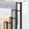 Porte serviettes sur pied autoportant 4 niveaux noir - voonot.com