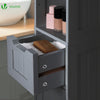 Meuble rangement salle de bain Haut colonne 180x20x20cm MDF gris - voonot.com
