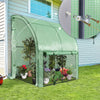Serre de jardin hivernage murale adossee avec bache PE 200x100x180cm vert - voonot.com