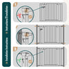 Barriere de securite a pression sans percage Largeur 103-110cm Metal blanc - voonot.com