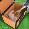 Maison pour Chat en bois avec toit bitumé et entrée en forme d'oreilles de chat - voonot.com