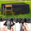 Housse salon de jardin bache de protection 420D 213x132x73cm noire - voonot.com