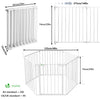 Barriere de securite cheminee pliable 3.75M 6 panneaux blanc - voonot.com
