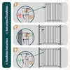 Barriere de securite a pression sans percage Largeur 75-82cm Metal blanc - voonot.com