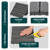 Lot de 11 dalles clipsables exterieures 30x30cm modulaire plastique anthracite - voonot.com