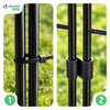 Lot de 10 Clotures de Jardin Decorative en Metal 33x61 cm Noir