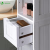 Meuble rangement salle de bain Haut colonne 180x20x20cm MDF blanc - voonot.com