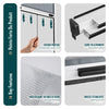 Store moustiquaire pour fenetre enroulable et recoupable en aluminium L150 x H160 cm Blanc - voonot.com