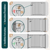 Barriere de securite a pression sans percage Largeur 88-96cm Metal blanc - voonot.com