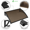 Auvent de porte marquise 100x80 cm transparent en Polycarbonate anti UV Marron - voonot.com