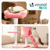 Arbre a chat 112cm multi niveaux Griffoir et niche Rose - voonot.com
