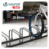 Ratelier range velo acier mural et sol 5 vélos Noir - voonot.com