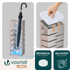 Porte-parapluies Metal avec bac de recuperation eau et 4 Crochets Motif Diagonal 15.5 x 15.5 x 43.5 cm beige - voonot.com