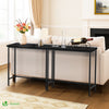 Console table style industriel en metal et MDF 75x24x75 cm Noir - voonot.com