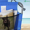 Transat pare soleil Textilene et range magazine Lot de 2 pcs Bleu - voonot.com