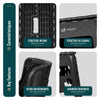 Tabouret pliant antiderapant 37x30x32.5 cm plastique noir - voonot.com