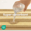 Lot de 2 Tapis de Bain Antidérapant chenille microfibre 60x90cm beige - voonot.com