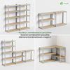Lot de 2 etageres de rangement renforcees charge extra lourde 5 niveaux 180x90x40cm - voonot.com