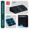 Lot de 2 Rampes de Trottoir en Polypropylene 25x27x11 cm Noir