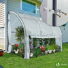 Serre de jardin hivernage murale adossee avec bache PE 300x100x180cm blanc - voonot.com