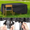 Housse salon de jardin bache de protection 420D 180x120x73cm noire - voonot.com