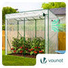 Serre de jardin Serre tomates avec porte et fenetres moustiquaire bache PE renforcee 135g/m2 200x77x170cm Blanc - voonot.com
