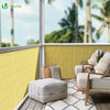 Canisse PVC brise vue ultra renforce avec attaches de fixation 100x500cm beige - voonot.com