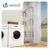 Sechoir a linge etendoir renforce 4 niveaux 125x62x173cm gris - voonot.com