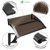 Auvent de porte marquise 100x80 cm transparent en Polycarbonate anti UV Marron - voonot.com