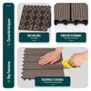 Lot de 16 dalles clipsables exterieures 30x30cm en Composite WPC Marron - voonot.com