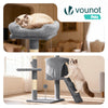 Arbre a chat 112cm multi niveaux Griffoir et niche Gris - voonot.com