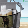 Transat pare soleil Textilene et range magazine Lot de 2 pcs Gris - voonot.com