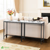 Console table style industriel en metal et MDF 75x24x75 cm Blanc - voonot.com
