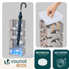 Porte-parapluies Metal avec bac de recuperation eau et 4 Crochets Motif Hexagonal 15.5 x 15.5 x 43.5 cm beige - voonot.com