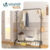 Portant a Vetements avec etagere Chaussures 8 Crochets Lateraux 110x41x147cm metal Noir - voonot.com