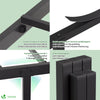 Cadre de lit metal avec fixation sommier et hauteur 36cm 90x190cm noir - voonot.com