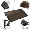 Auvent de porte marquise 120x80 cm transparent en Polycarbonate anti UV Marron - voonot.com
