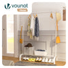 Portant a Vetements avec etagere Chaussures 8 Crochets Lateraux 110x41x147cm metal Blanc - voonot.com